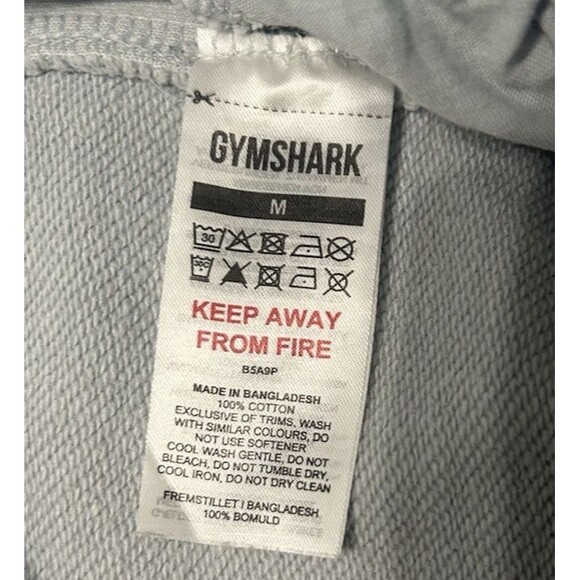 Gymshark Women's Sz M Oversized Cargo Legacy Fleece Joggers Logo Grayish Blue - Picture 6 of 6